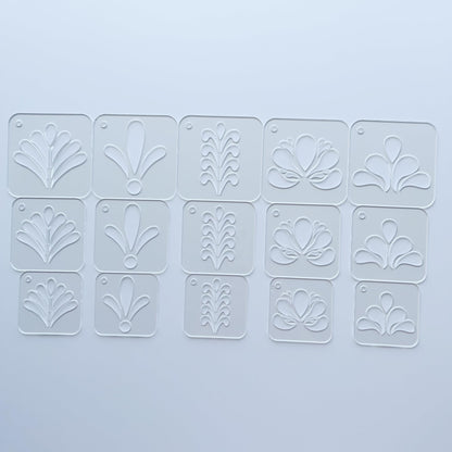 Mandala Dot Art Stencils Set, 15 Pieces in 3 Sizes 2.17-2.95 Inch, Drawing Templates for Painting, Canvas, Wood