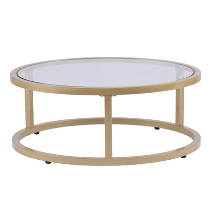 SEI Furniture Evelyn Glam Nesting Coffee Table 2-pc Set, Gold