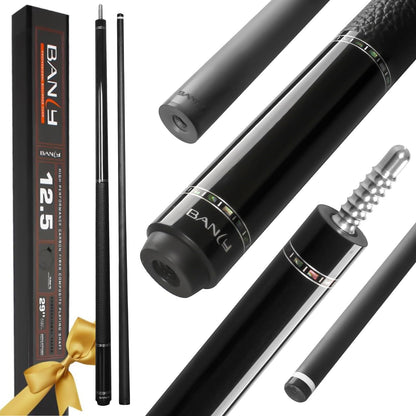 Banly Carbon Fiber Pool Cue Stick 12.5mm Time Crystal Tip, Low Deflection Pool Cue Professional Billiard Cue Sticks with Ebony Wood Butt Gift Box
