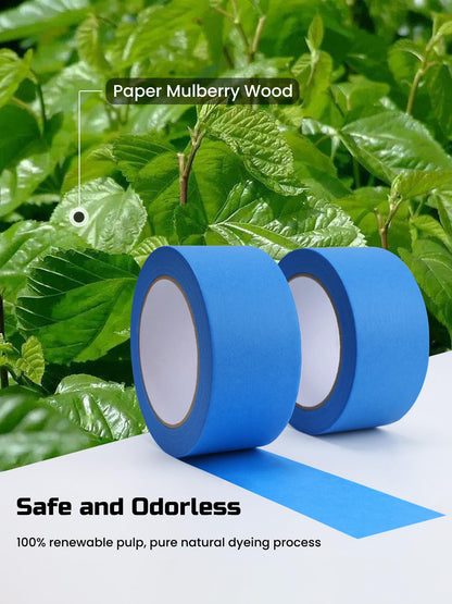 Lichamp Blue Painters Tape Bulk, 10 Pack 1.9 inch Wide by 55 Yards Tape, Blue Tape for Crafts Arts