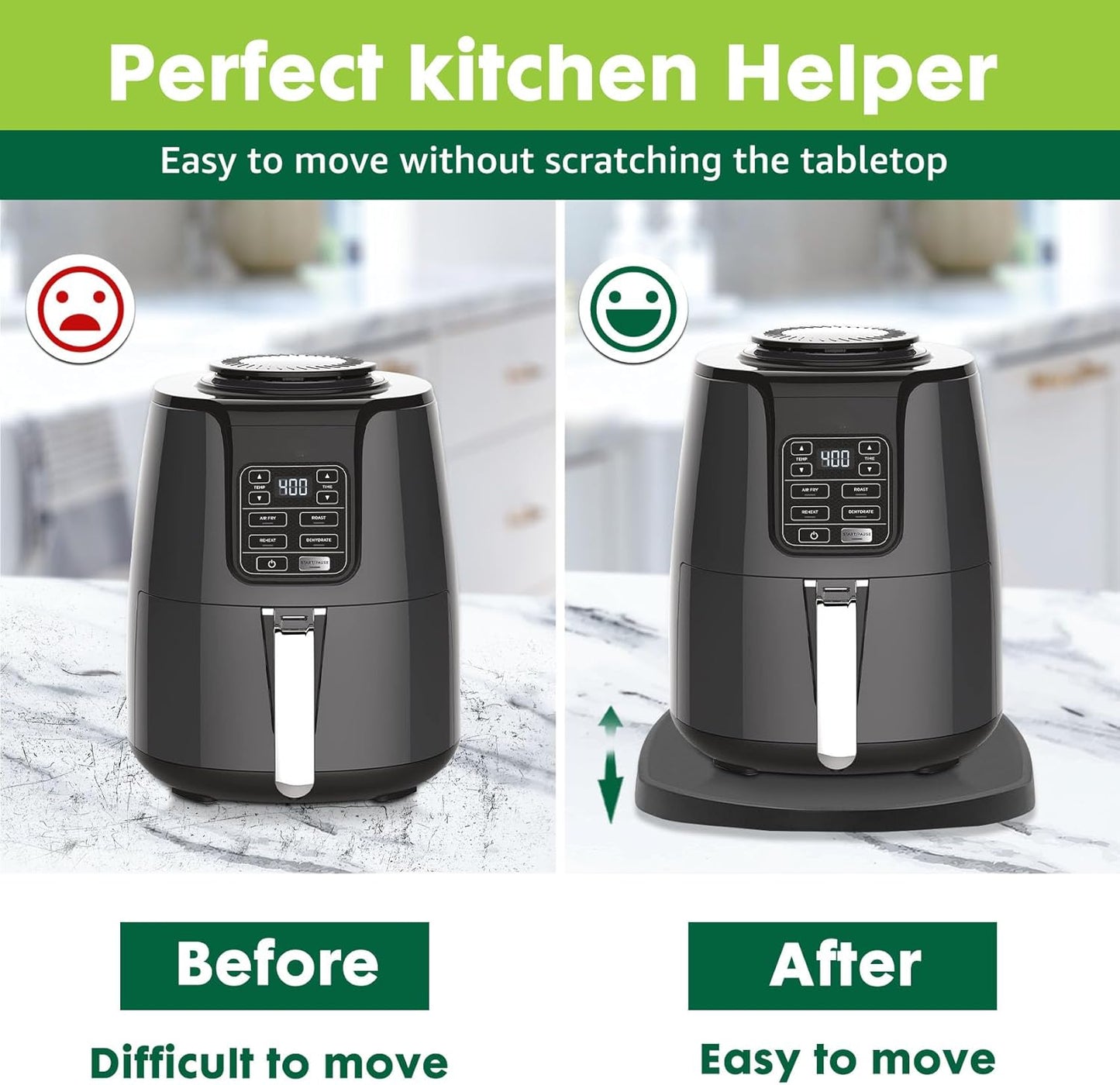 Appliances Slider Tray for Coffee Maker & Pot, Kitchen Small Appliances Sliding Mat Organizer for Keurig, Ninja