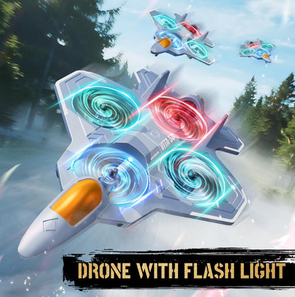 Tubokoro RC Planes for Kids Adults, V50 Foam Remote Control Airplane Jet Helicopter Drone Toys for Kids Adults 8-12 12-16, Remote Control Plane Airplane Toys with Led Lights, 360° Flip Stunt Rotation