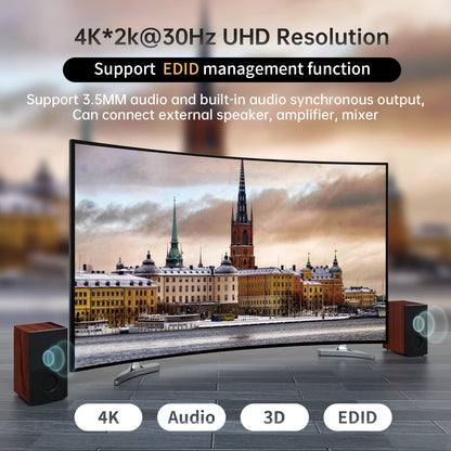 MT-VIKI 4K HDMI Matrix Switch 8X8 w/Web GUI & Audio Extraction w/Remote, 4K@30Hz, Rack Mount Switcher & Splitter, EDID, RS232, LAN Port, APP, Fit 1U 19'' Rack for Conference Room, Church, Bar