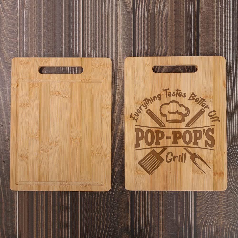 Grandpa Cutting Board - Gifts for Grandpa from Grandkids - Pop Gifts for Father's Day - Kitchen Gift for Christmas,