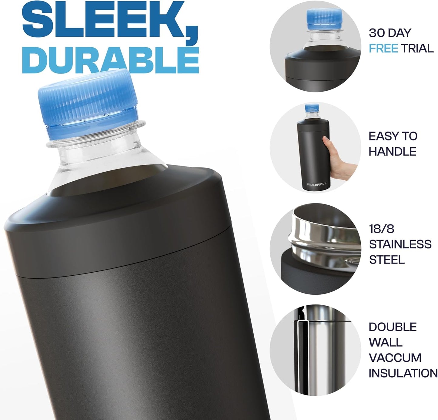 12-ounce, 16-ounce, 20-ounce, 24-ounce 12 Universal Buddy XL Can Cooler by Frost Buddy - Fits and Cans and Bottles