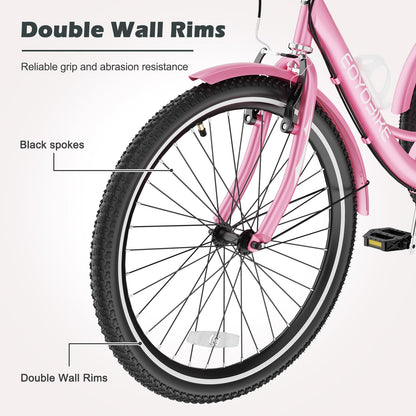 ABORON Adults Tricycle, 3 Wheels Bike for Adult, Tricycle for Adults, Double-Wall Wheel Rims, Tricycle for Women Men Exercise Outdoor Sports