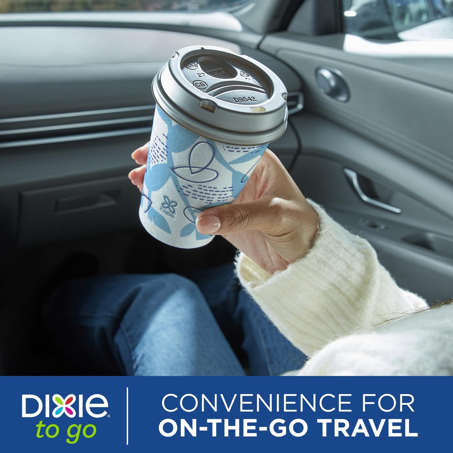 Dixie To Go Paper Coffee Cups With Lids, 12 oz, 156 Count (6 packs of 26 cups), Disposable Insulated Paper Cups for On-The-Go Hot or Cold Beverages