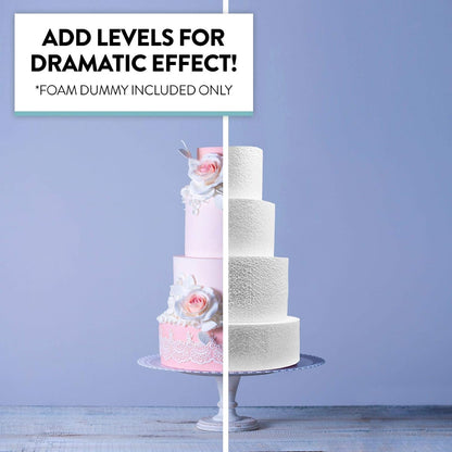 13 4 Inch Dummy Global Sugar Art x Cake Styrofoam Fake Cake for Decorating, Display & Practice