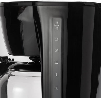 Dominion 15-Cup Deluxe Digital Drip Coffee Maker, Programmable, Auto Keep Warm, Anti-Drip, Black