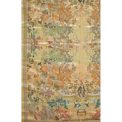 ChinaFurnitureOnline Chinese Silk Embroidered 100 Children at Play Tapestry
