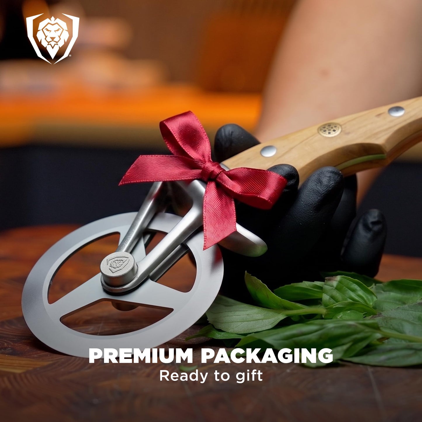 Dalstrong Orbit Razor Pizza Wheel Cutter — Olive Wood Handle — HC Stainless Steel, Heavy-Duty Tri-Spoke Wheel — For Pizza Night, Flatbreads & Pastry — Unique Kitchen Gift, Customer Support