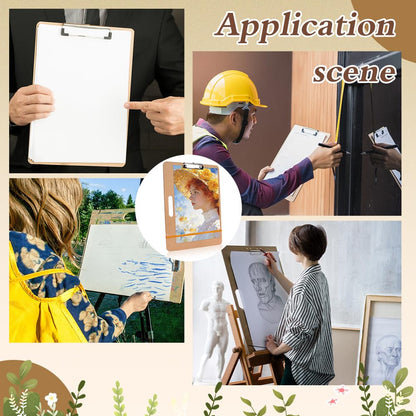 MAYJOYDIY 17"x13" Drawing Board with Handle Portable Sketch Board with Adjustable Clip & Rubber Bands Artist Clipboard Easel for Adults Classroom Studio Drafting Painting Supplies