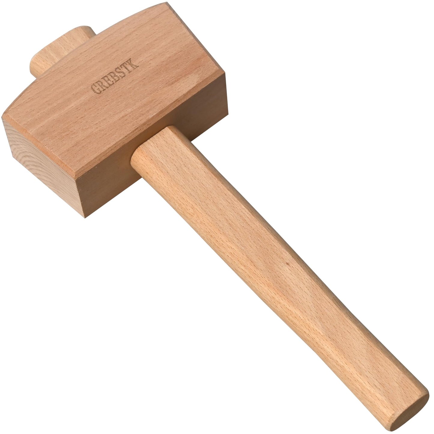 GREBSTK Beech Wood Mallet - Woodworking Hammer & Ice Crusher for Cocktails, Perfect for Chisels, DIY, Bar Tool, Polished Solid Hardwood, 12 Inch