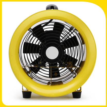 EcoExplorer 10 Inch Utility Blower Fan with 16.4 FT PVC Duct Hose, 3300 RPM Industrial Exhaust Fan, CE Certified & IP44 Waterproof, Portable Axial Hose Fan for Basements, Tunnels, Factories, Warehouse