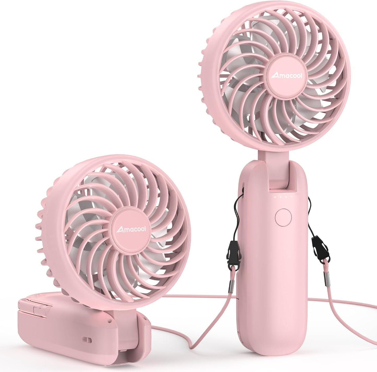 AMACOOL Portable Handheld Fan with Dual Motor, 12 Blades, Powerful 4 Speeds for Hot Flashes, Outdoor Activities