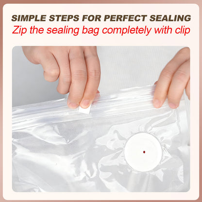 Reusable Vacuum Sealer Bags for Food: 30Pcs BPA-Free Reusable Vacuum Seal Bags with Air Valve & 2 Seal Clips, Plastic Clear Freezer Safe Vacuum Food Storage Bags, Microwaveable Seal Bags for Kitchen