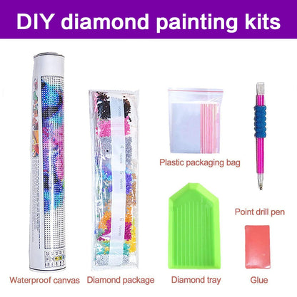 croshom Diamond Art Kits for Adults, 4 Packs Highland Cow & Flowers Diamond Art Painting Kits for Beginners, 5D DIY Full Drill Gem Craft for Adult Gifts, Home Wall Decor 14" x 14"