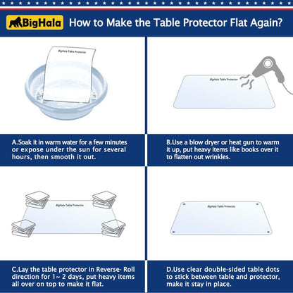 12 72 Clear Plastic Table Protector for Bench Entryway Coffee Side Bedside TV Cabinet Tabletop PVC Tablecloth Cover