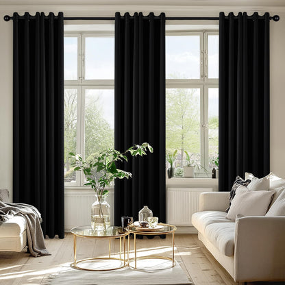 MIULEE Blackout Curtains - Thermal Insulated Room Darkening Drapes | 86 Inch Long, 2 Panels