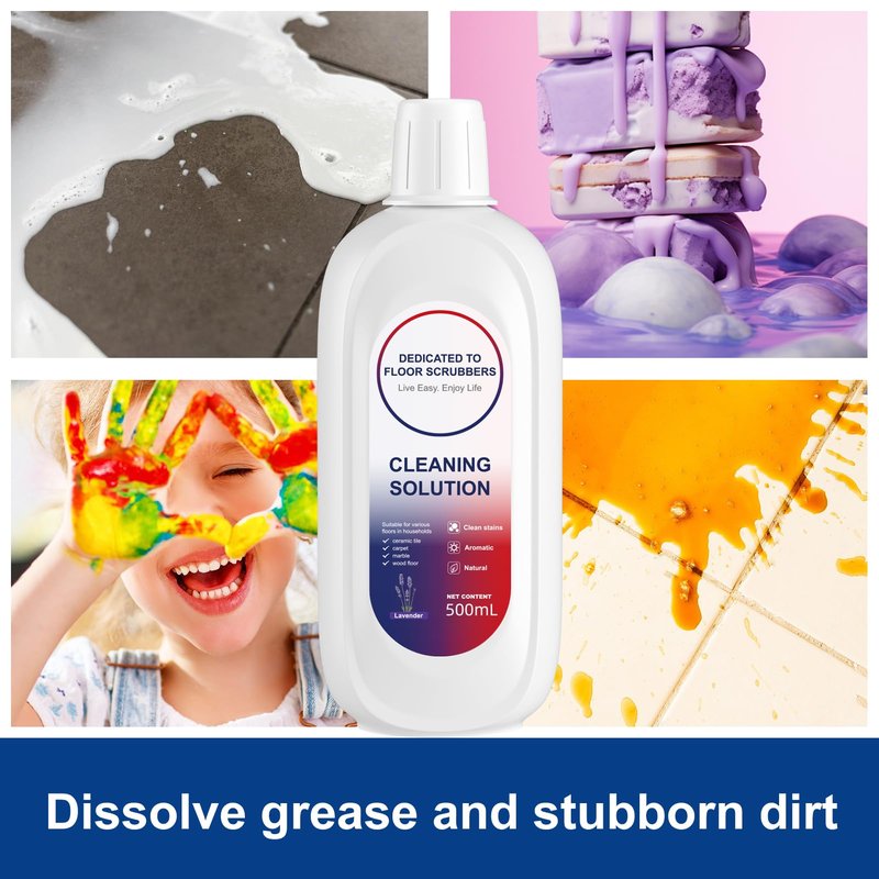Floor Cleaning Solution Lavender Scent Compatible with Tineco Cleaning Solution, Residue & Streak Free, Suitable for All Robot Vacuum Cleaners and Wireless Wet Dry Dual-Use Vacuum Cleaners