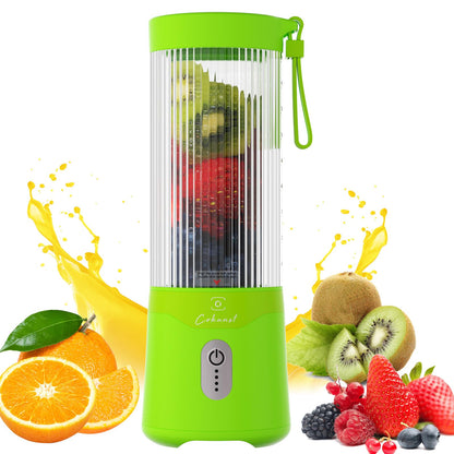 COKUNST 18oz Portable Blender, USB Rechargeable Personal Size Blenders, Smoothie Blender with 6 Blades for Protein & Shakes, Mini juicer with Extra Handle Lid for Travel Sports Outgoing
