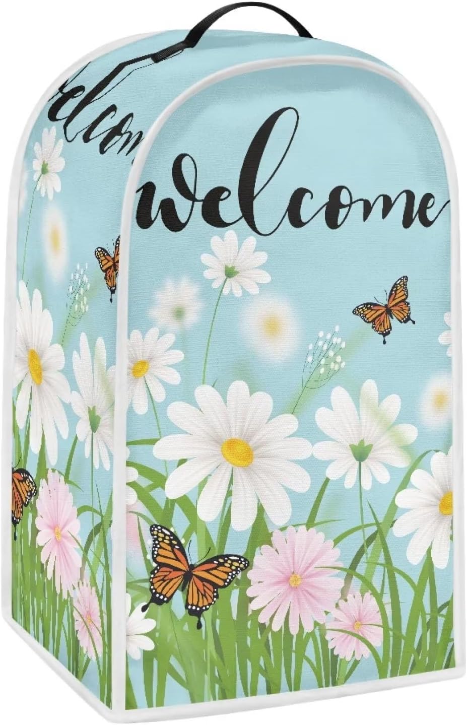 Daisy Sunflower Blender Dust Cover, Kitchen Appliance Protector for Stand Mixer and Coffee Maker with Top Handle