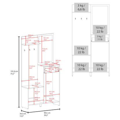 Hall Tree with Bench and Shoe Storage, Entryway Coat Rack with Hooks, Clothes Racks for Hanging Closet, Garment Storage and Mudroom Bench with Storage and Seating, Natural Oak,A-1