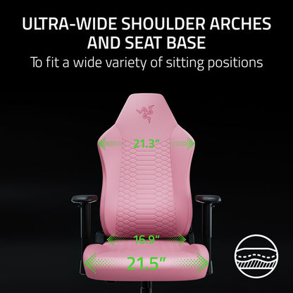 Razer Iskur V2 X NewGen Ergonomic Gaming Chair — Built-in Lumbar Support, Cooltouch Gen-2 EPU Leather, Ultra-Wide Seat Base, Adjustable 152 Degree Recline, Foam Cushions — Quartz