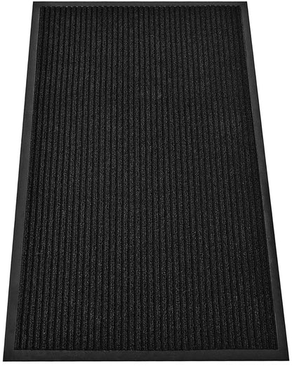 SRDDQLC Door Floor Mat Commercial Grade Large Size Heavy Duty Tough Entry Collection Slip Skid Entrance Mat with Rubber Backing Low Profile and Easy to Clean Indoor Outdoor Rug,4FTx8FT,Black