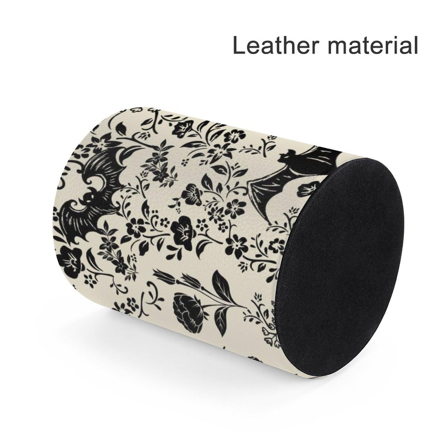 XUWU Gothic Bat Flowers Pen Holder Pencil Organizer Cute Pencil Cup Desk Decor Makeup Brush Holder PU Multifunctional Office Suppliesfor Home Classroom School