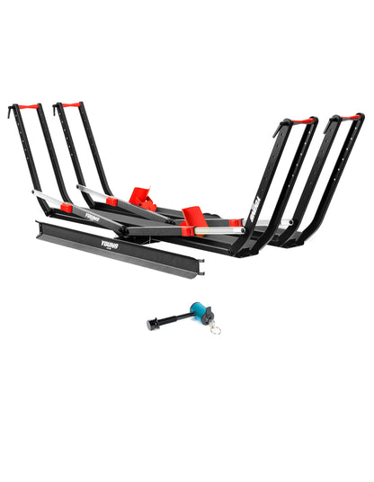 Young Electric Bike Rack Hitch Mount - Heavy Duty Bike Racks with Ramp, 2 Ebike Rack for Hitch Fits Fat Tire up to 5", Foldable Ebike Carrier for for Car SUV Truck RV 2" Receiver, Quick Install