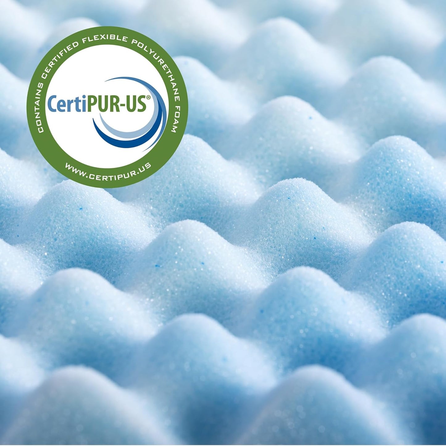 ZINUS 1.5 Inch Swirl Gel Cooling Memory Foam Mattress Topper – CertiPUR-US Certified, Full Size, Convenient Packaging