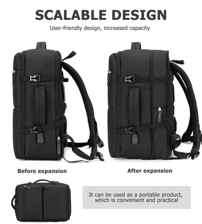 feilario 2 Piece Set Aluminium Frame PC Hard Shell Spinner Wheels Luggage,22.5"X15"X9.5" Airline Approved Built-In TSA lock Carry on Suitcase, with Cup Holder, USB Port, Phone Holder