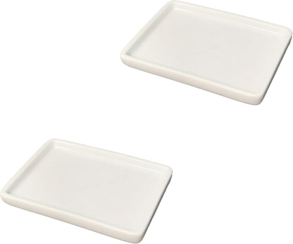 Tetra-Teknica Less is More Series SD-2P Porcelain Soap Dish, Color White, 2 per Pack