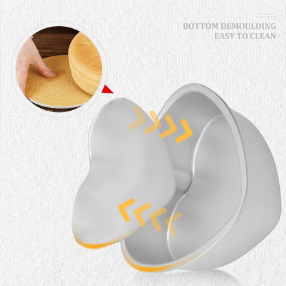Zerodeko Heart Shape Cake Pan with Removable Bottom, Non-stick Baking Mould for Cheesecake