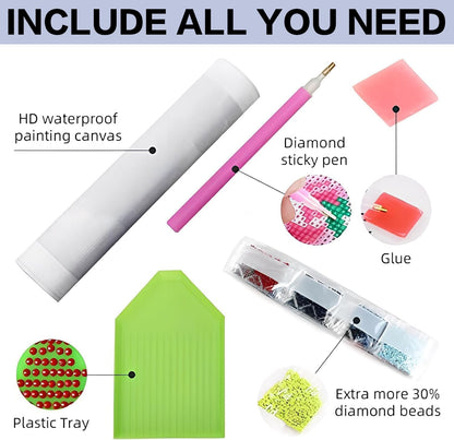 HHMATITS 3 Pack Inspirational Diamond Art Kits for Adults - Faith, Hope, Love Wishing Bottle Diamond Painting Kits for Beginners, DIY Full Drill Round Diamond Painting for Home Wall Decor 16x12Inch