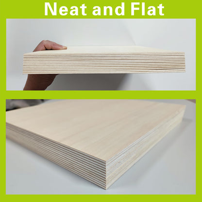 12 Pack Basswood Sheets 1/8 inch,12"x12"x1/8" Plywood Sheets,3mm Basswood for Laser Cutting,Laser Engraving Blanks,Thin Natural Unfinished Wood for Crafts,Wood Burning,Scroll Saw Cutting