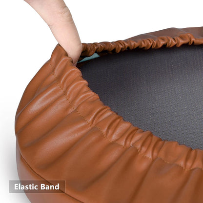 12 Inch Shinnwa Bar Stool Cushion Leather Bar Stool Covers Round Waterproof Foam Padded Seat Cushions with Elastic