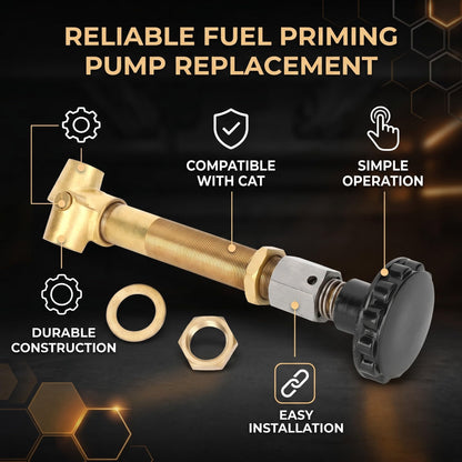 Fuel Priming Pump 9H2256 Diesel Generator Set Shut-off Oil Cut Solenoid Valve Replacement Parts Fit Construction Machinery Hand Oil Pump for Caterpillar CAT 3106 3304 D5B 980B D6C 816