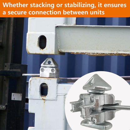 ZUVELLO Shipping Container Manual Locks Connection Fastening Intermediate for Sea Harbor Freighter and Rail Standard Container, No Lever Required, 6 Pack