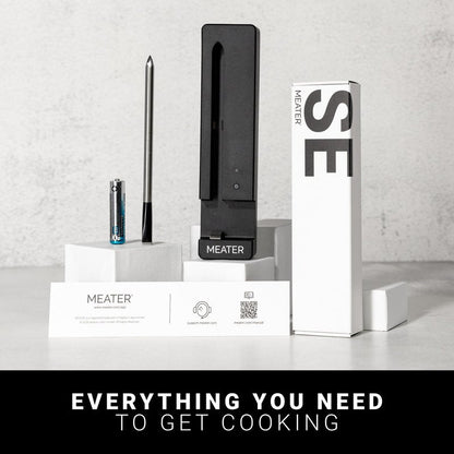 MEATER SE: 100% Wireless Smart Meat Thermometer | No Wires, No Fuss | 165ft Bluetooth Range | Dual Temp Sensors | Guided Cook System | Dishwasher Safe | Perfect for BBQ, Grill, Oven, Smoker