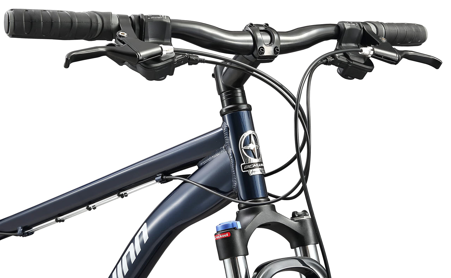 Schwinn GTX 4 Hybrid Bike, 700c Mens and Womens Bike, 24-Speed Hybrid Bicycle, Aluminum Dual-Sport Frame, Suspension Fork, Mechanical Disc Brakes, Adult Bicycle