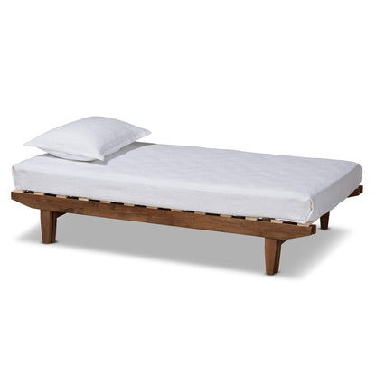 Baxton Studio Bed Frames, Twin/King, Walnut