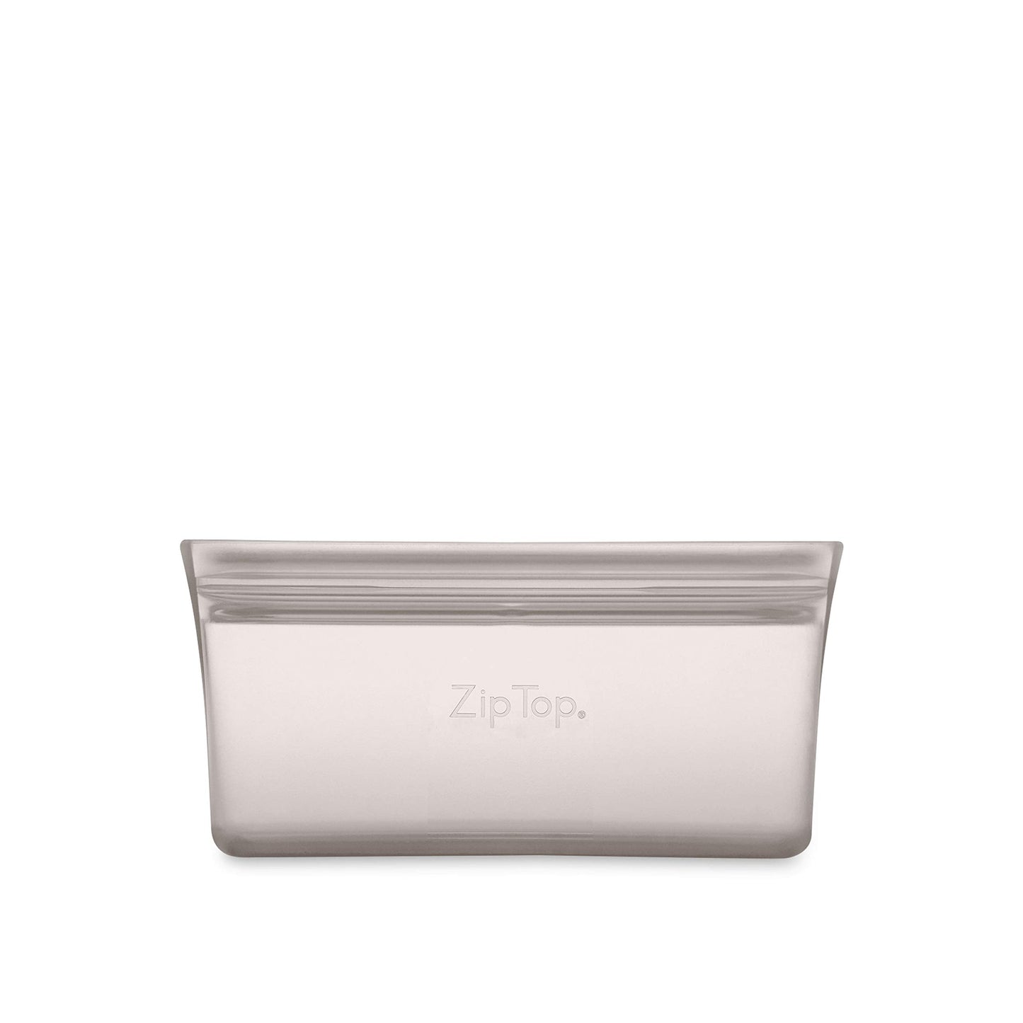 Zip Top Reusable Food Storage Bags | Medium Dish [Frost] | Silicone Meal Prep Container | Microwave, Dishwasher and Freezer Safe | Made in the USA