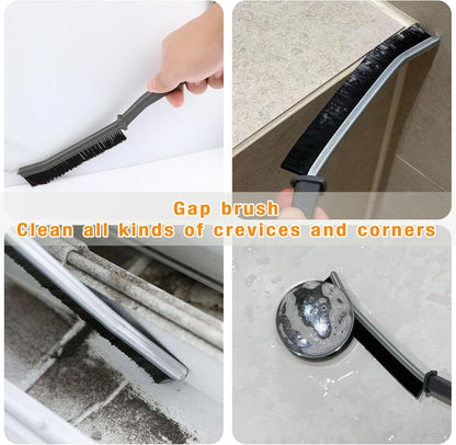 Kitchen Stove Gap Cleaning Brush Set, Hard-Bristled Nylon Scrub Brushes for Grease Grime (5 Pcs)