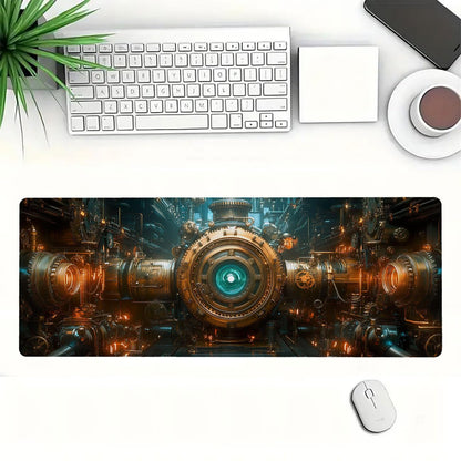 Steampunk Large Mouse Pad Industry Gear Precision Mousepad XL Large Gaming Mouse Pad Laptop Keyboard Mat Desk Pad Ideal for Office, Home, or Remote Work 31.5x11.8 Inch