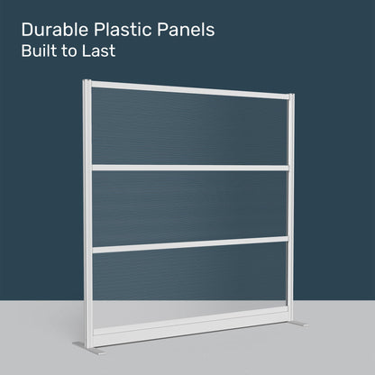 Stand Up Desk Store Aesthetic Modular Room Divider Wall | 70" W x 70" H Office Partition Walls & Cubicle Wall Dividers | Lightweight, Durable, Translucent Partition Wall Divider for Workspaces