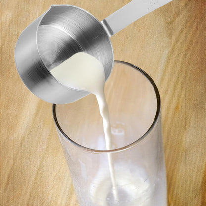 Amosfun Stainless Steel Saucepan, Butter Melting Pot with Dual Spouts and Long Handle, 60ml