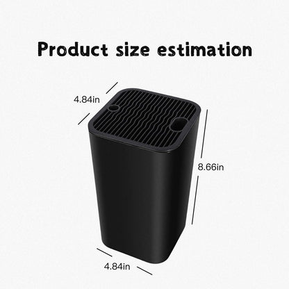 Universal Knife Block, Detachable Square Knife Storage Holder (Knives Not Included) - Black Kitchen Knife Stand