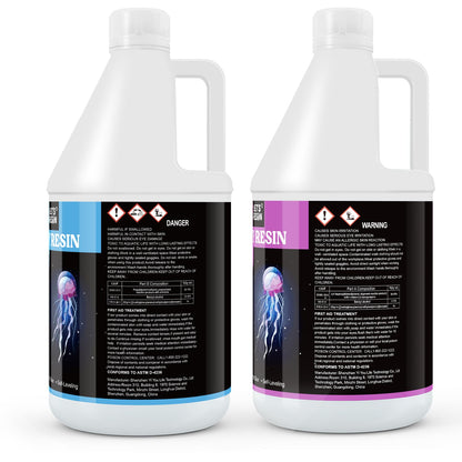LET'S RESIN Epoxy Resin Kit,1 Gallon Bubble Free & Crystal Clear Epoxy Resin for Casting, DIY, Art, Molds,Jewelry（Including 0.5 Gallon Resin + 0.5 Gallon Hardener）